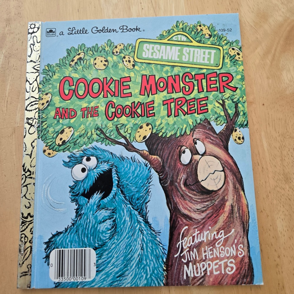 Vintage Sesame Street Cookie Monster and the Cookie Tree Little Golden Book